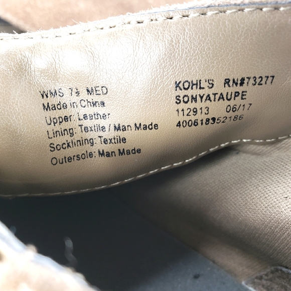 Sonoma Sonya Taupe Suede, Western Style, Heeled Bootie. Women's Size 7.5M - Picture 8 of 11